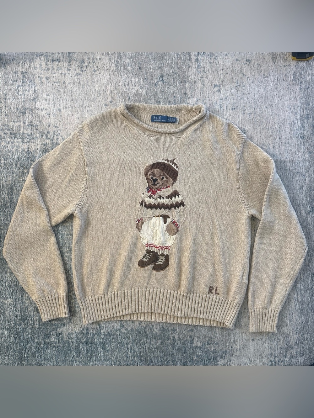 Ralph Lauren Polo Bear Sweater AUTHENTIC cotton M